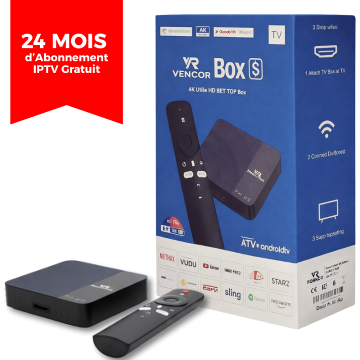 VENCOR BOX S Q3 (24 Mois d'abonnement IPTV Gratuit Avec Serveur Nova 4K )